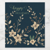 Poinsettia Wijn Etiket (Enkel label)