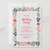 Poinsettia Winter Bloemen Vakantie Kaart (Voorkant)