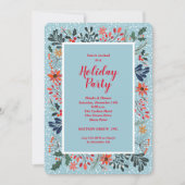 Poinsettia Winter Flowers Holiday Invitations (Voorkant)
