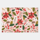 Poinsettia wintervakantie inpakpapier (Voorkant 2)