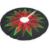 Poinsettia WOW Fleece Kerstboom Rok (Gekanteld)