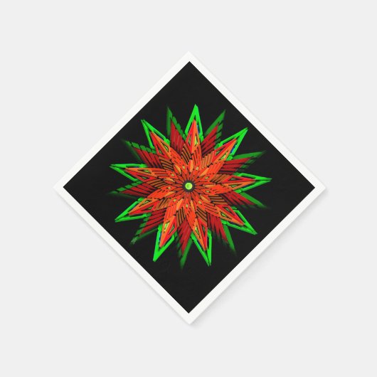 Poinsettia WOW Servet (Hoek)