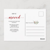 Poinsettia Wreath We hebben vakantieaankondiging v Briefkaart (Achterkant)