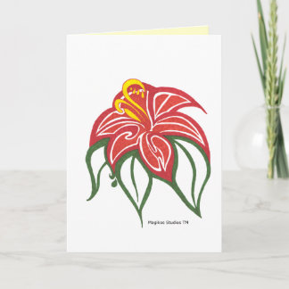Poinsettia Yule-kaart Feestdagen Kaart