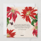 Poinsettia Zakelijk Logo Kerst Feestdagenkaart (Achterkant)