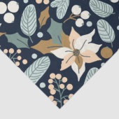 Poinsettia zwarte achtergrond wintervakantie wrapp tissuepapier (Detail)