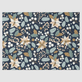 Poinsettia zwarte achtergrond wintervakantie wrapp tissuepapier