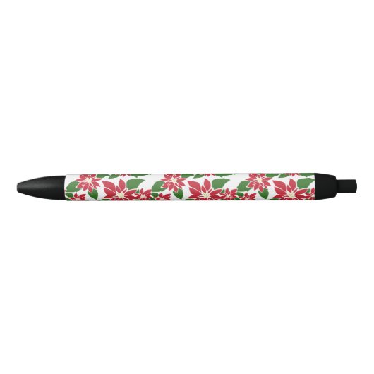 Poinsettia Zwarte Inkt Pen (Voorkant)