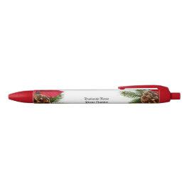 Poinsettia zwarte inkt pen