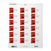 Poinsettias adreslabel etiket (Full Sheet)