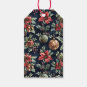 Poinsettias and Ornaments Cadeaulabel (Voorkant)