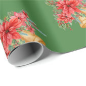 Poinsettias Arrangement Cadeaupapier (Rol Hoek)