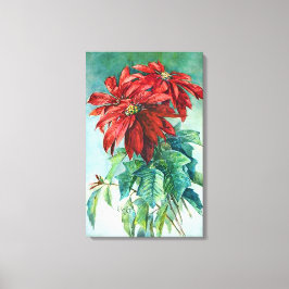 Poinsettias  Art Wrapped Canvas
