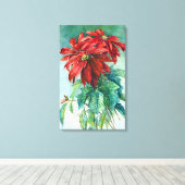 Poinsettias  Art Wrapped Canvas (Insitu (Houten vloer))