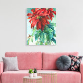 Poinsettias Art Wrapped Canvas Afdruk (Insitu (Woonkamer))