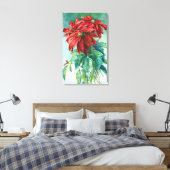 Poinsettias  Art Wrapped Canvas Afdruk (Insitu (Slaapkamer))