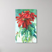 Poinsettias Art Wrapped Canvas Afdruk (Voorkant)