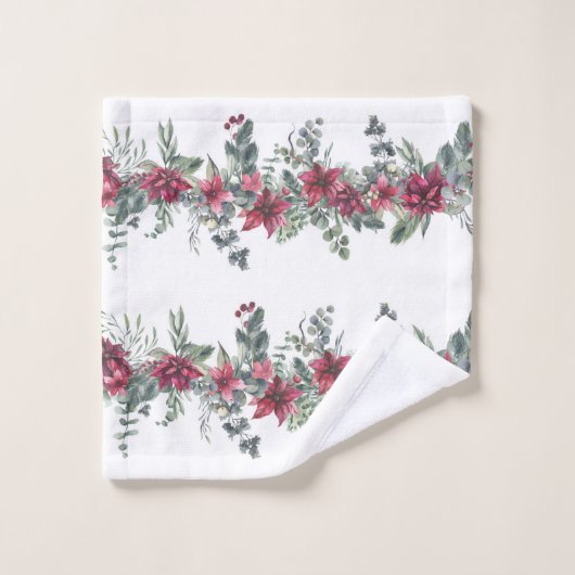 Poinsettias Bad Handdoek (Wasdoekje)