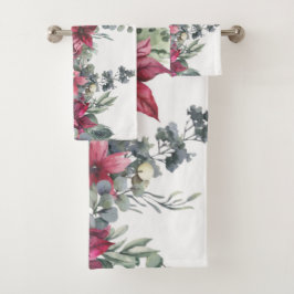 Poinsettias Bad Handdoek