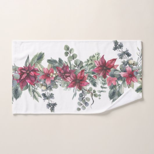 Poinsettias Bad Handdoek (Handdoek)
