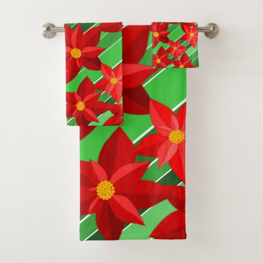 Poinsettias Bad Handdoek (Insitu)