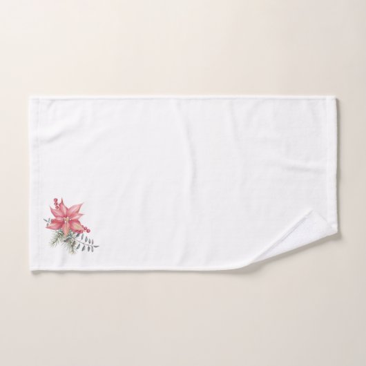 Poinsettias Bath Towel Set Bad Handdoek (Handdoek)