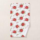 Poinsettias Bath Towel Set Bad Handdoek (Handdoek)