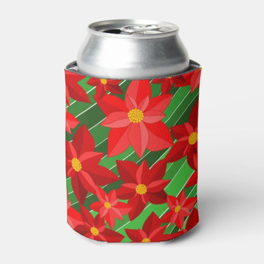 Poinsettias Blikjeskoeler (Blikje Voorkant)