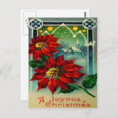 Poinsettias Briefkaart (Voorkant / Achterkant)