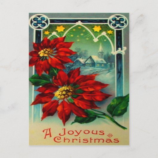 Poinsettias Briefkaart (Voorkant)