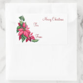 Poinsettias - CadeauLabels Rechthoekige Sticker (Tas)