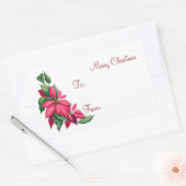 Poinsettias - CadeauLabels Rechthoekige Sticker (Envelop)