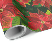 Poinsettias Cadeaupapier (Rol Hoek)