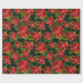 Poinsettias Cadeaupapier (Vlak)