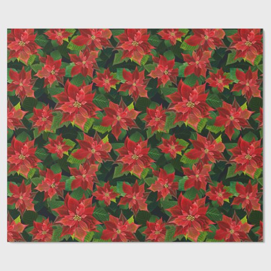 Poinsettias Cadeaupapier (Vlak)