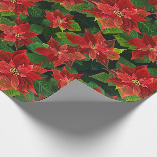 Poinsettias Cadeaupapier (Hoek)