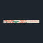 Poinsettias Christmas Ivory<br><div class="desc">Feestelijke kerst rood groen en ivoor met  geïnspireerde poinsettia's; skinny wraparound retouradres labels.</div>