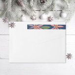 Poinsettias Christmas Navy blauw roze<br><div class="desc">Feestelijke kerst marineblauw,  roze,  olijfgroen met een vleugje geel goud met  geïnspireerde poinsettia's; magere omhulling retouradreslabels.</div>