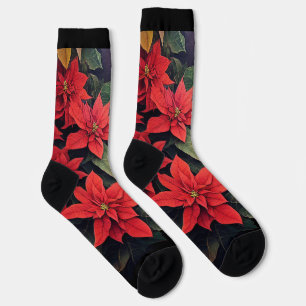 Poinsettias Crew Sokken