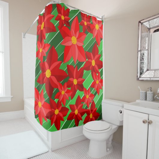 Poinsettias Douchegordijn (In situ)