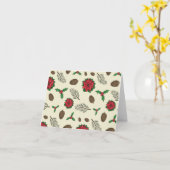 Poinsettias en Holly Blank Vakantiegroepkaart Kaart (Gele Bloem)