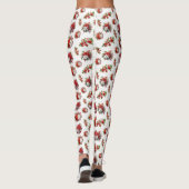  poinsettias en Holly Christmas White Leggings (Achterkant)
