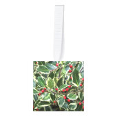 Poinsettias en Holly Leaves Holiday Decoratie (Voorkant)