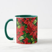 Poinsettia's en Holly Leaves Mok (Links)