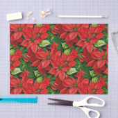 Poinsettia's en Holly Leaves Tissuepapier (Craft)