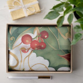 poinsettia's en holly tissue tissuepapier (Geschenk)