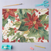poinsettia's en holly tissue tissuepapier (Craft)