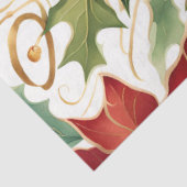 poinsettia's en holly tissue tissuepapier (Detail)