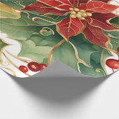 poinsettia's en huls-inpakpapier cadeaupapier (Hoek)