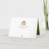 Poinsettias en Ice Cold Beer Funny Kerstmis Feestdagen Kaart (Achterkant)